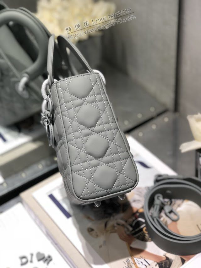Dior女包 迪奧磨砂三格mini戴妃包 Dior手提肩背斜挎包  dfk1842
